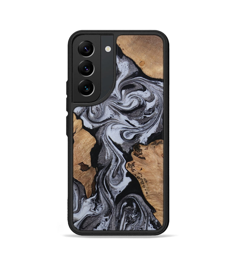 Galaxy S22 Wood Phone Case - Clem (Black & White, 814795)