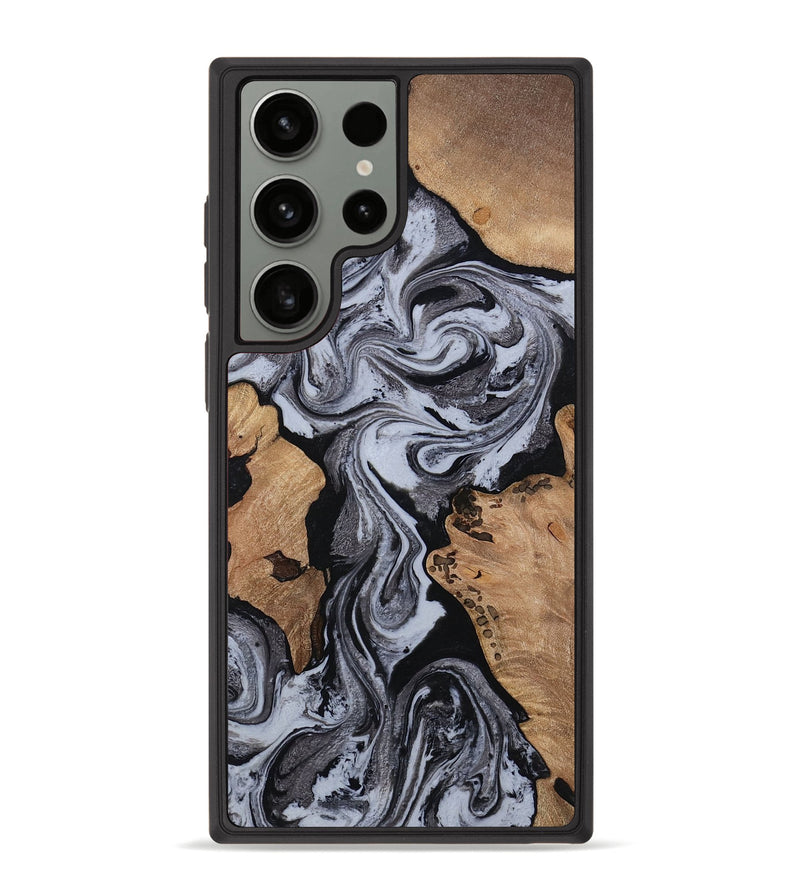 Galaxy S23 Ultra Wood Phone Case - Clem (Black & White, 814795)