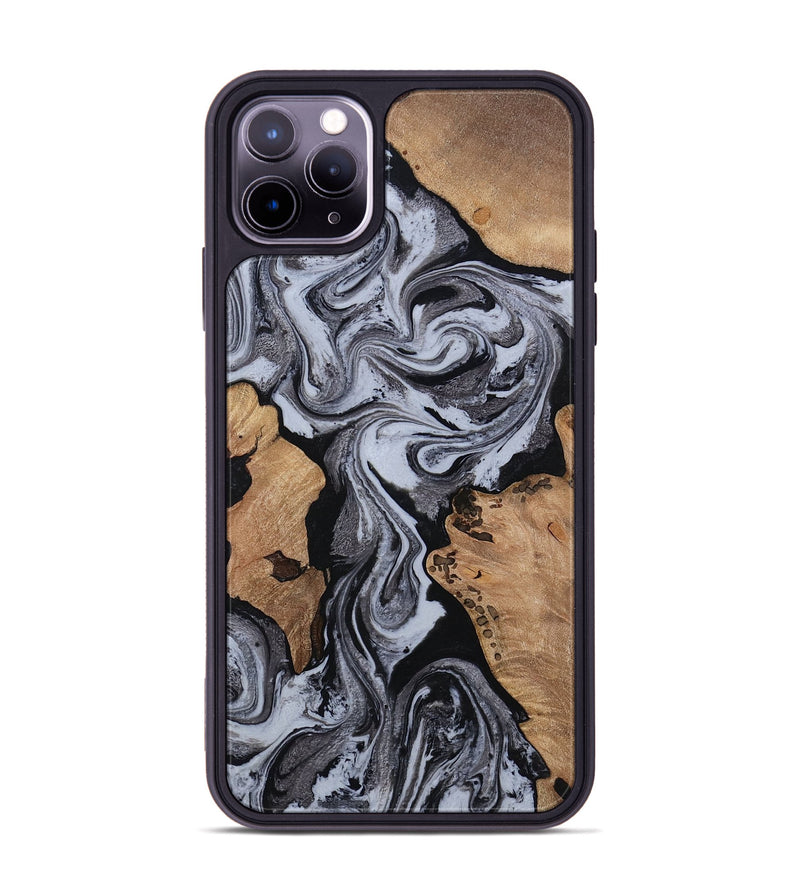 iPhone 11 Pro Max Wood Phone Case - Clem (Black & White, 814795)