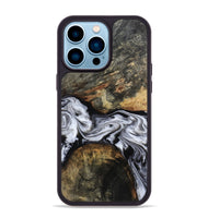 iPhone 14 Pro Max Wood Phone Case - Ardis (Black & White, 814796)