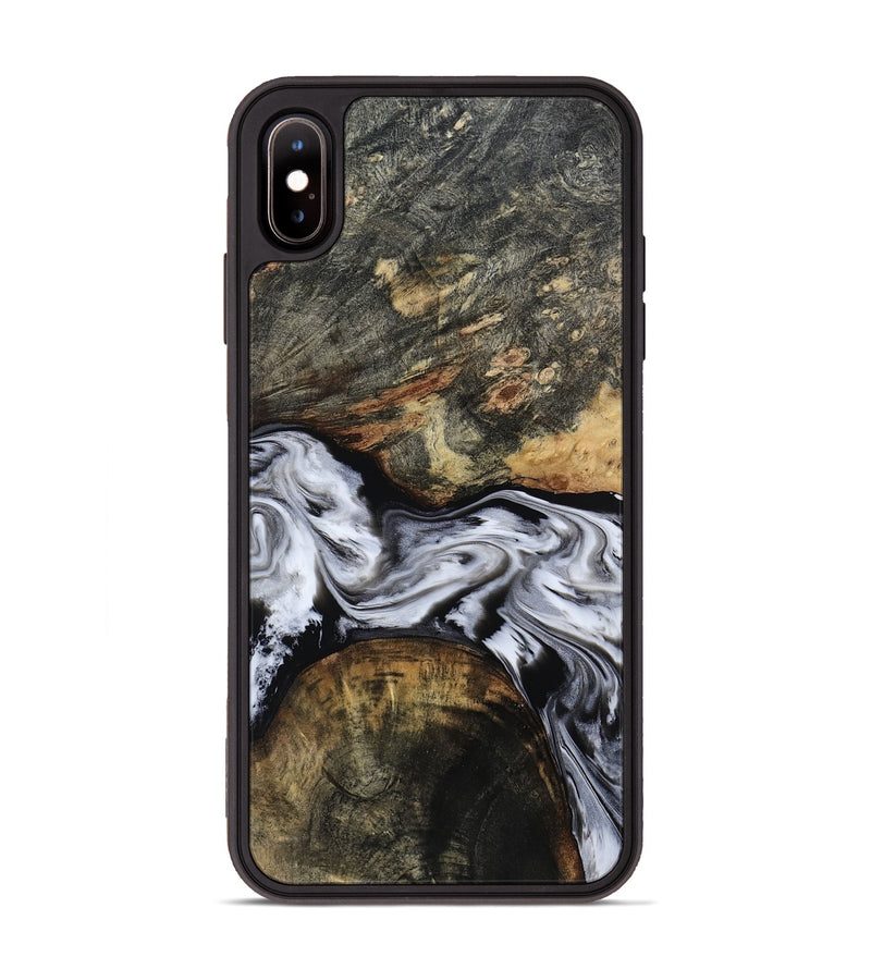 iPhone Xs Max Wood Phone Case - Ardis (Black & White, 814796)