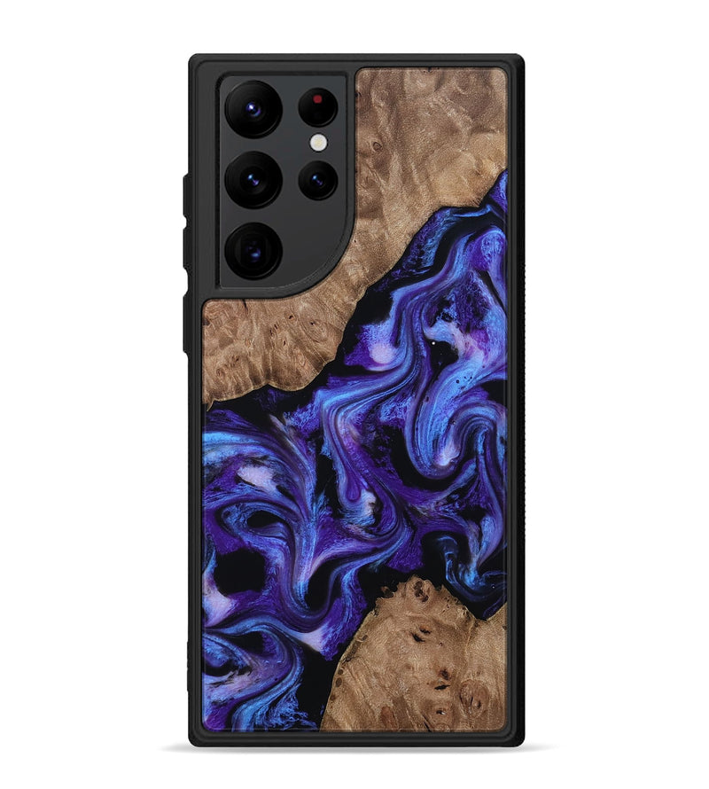 Galaxy S22 Ultra Wood Phone Case - Dashawn (Purple, 814797)