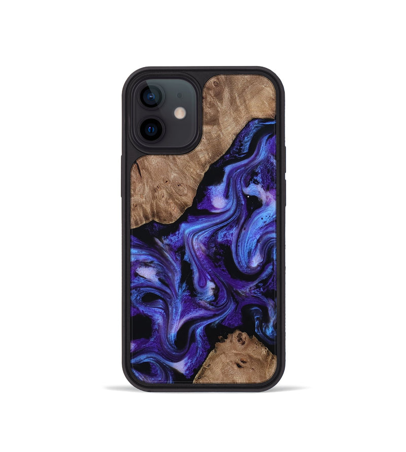 iPhone 12 mini Wood Phone Case - Dashawn (Purple, 814797)
