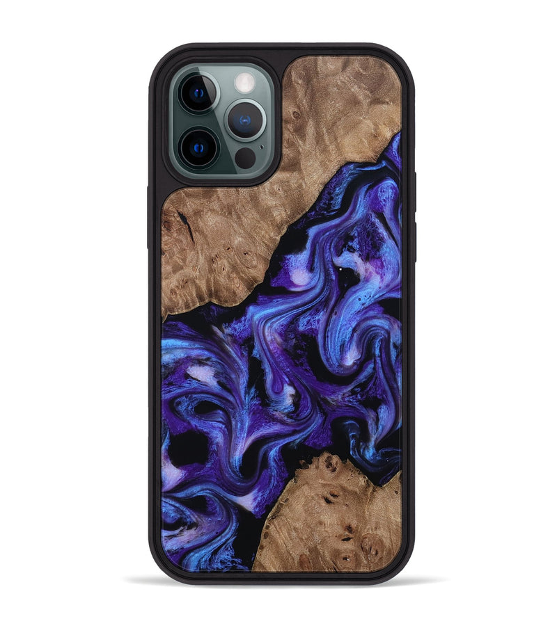 iPhone 12 Pro Max Wood Phone Case - Dashawn (Purple, 814797)