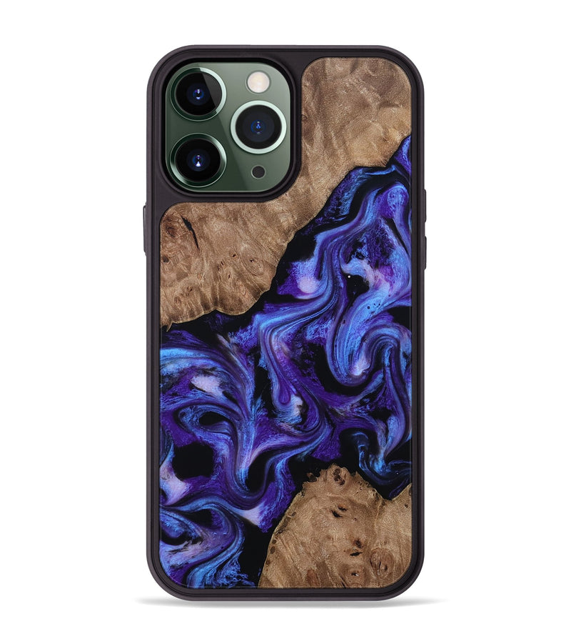 iPhone 13 Pro Max Wood Phone Case - Dashawn (Purple, 814797)