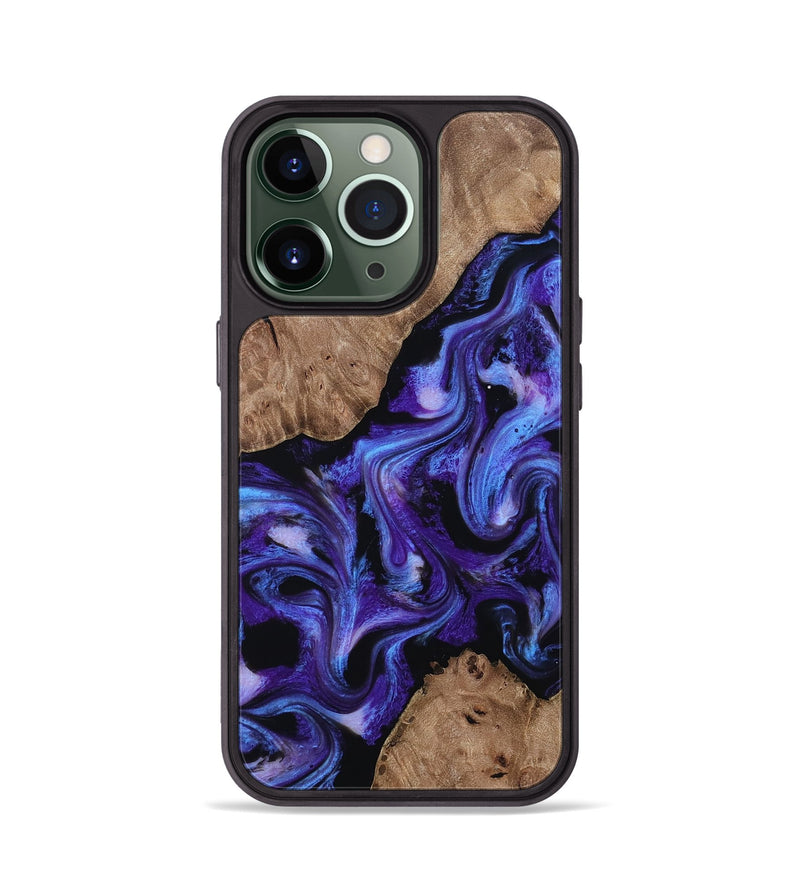 iPhone 13 Pro Wood Phone Case - Dashawn (Purple, 814797)