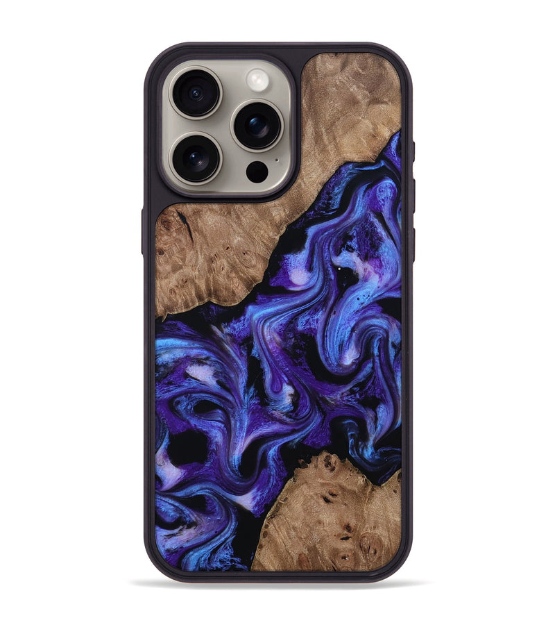 iPhone 15 Pro Max Wood Phone Case - Dashawn (Purple, 814797)
