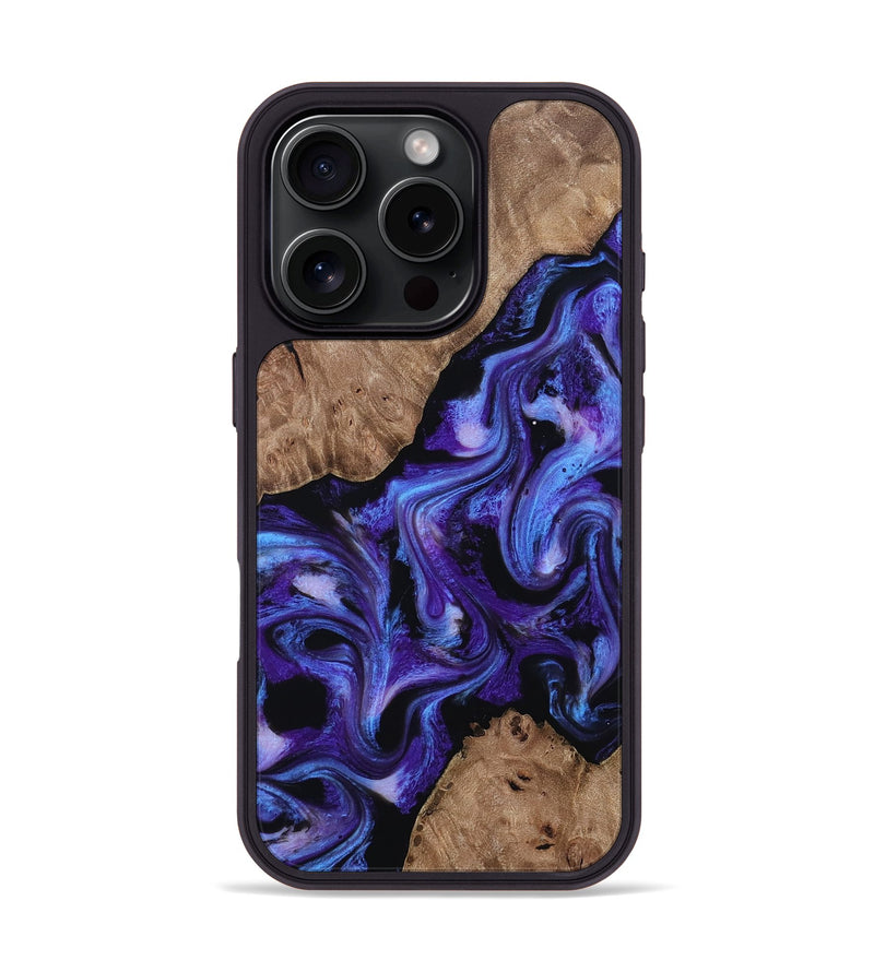 iPhone 16 Pro Wood Phone Case - Dashawn (Purple, 814797)