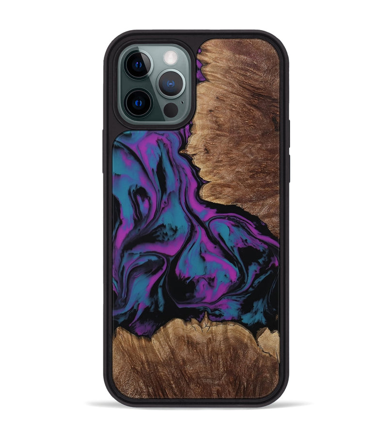 iPhone 12 Pro Max Wood Phone Case - Latonia (Purple, 814799)