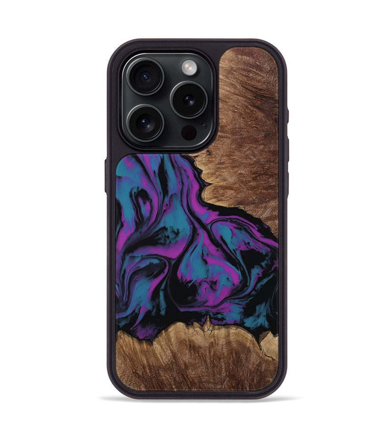 iPhone 15 Pro Wood Phone Case - Latonia (Purple, 814799)