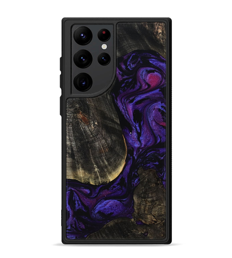 Galaxy S22 Ultra Wood Phone Case - Rosalee (Purple, 814801)