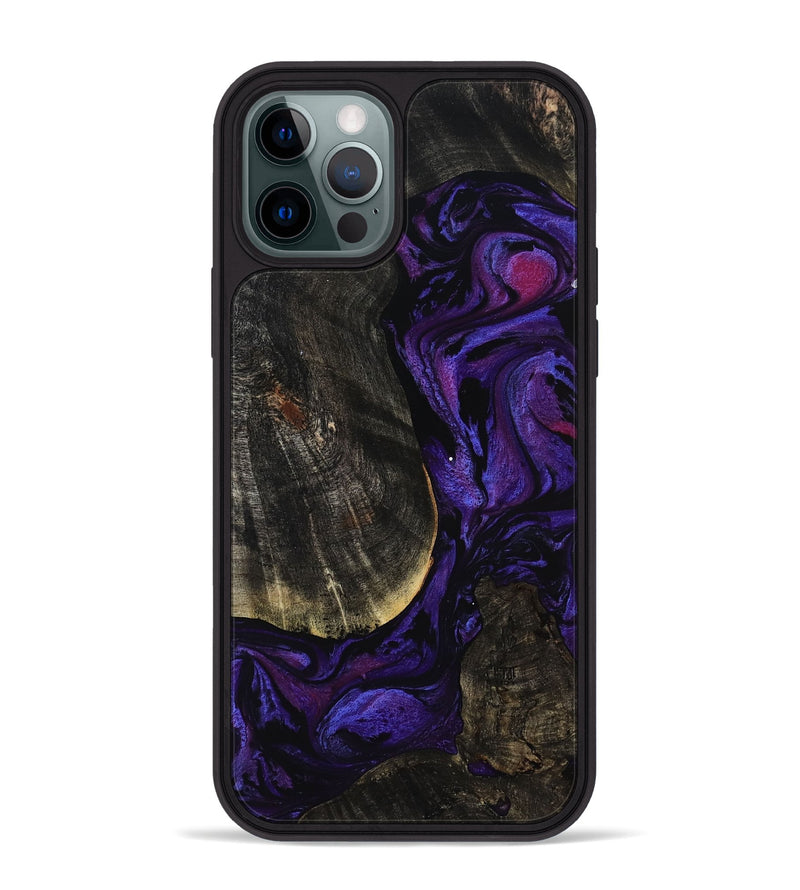 iPhone 12 Pro Max Wood Phone Case - Rosalee (Purple, 814801)