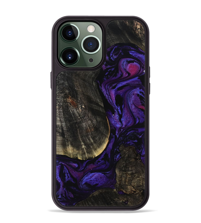 iPhone 13 Pro Max Wood Phone Case - Rosalee (Purple, 814801)