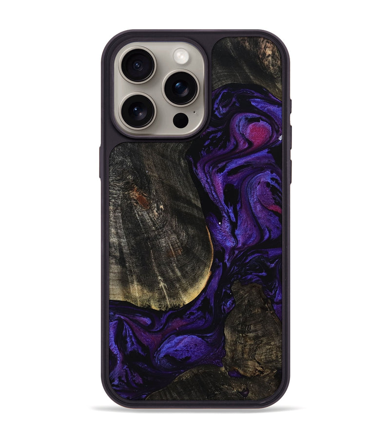 iPhone 15 Pro Max Wood Phone Case - Rosalee (Purple, 814801)