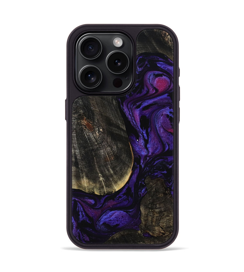 iPhone 15 Pro Wood Phone Case - Rosalee (Purple, 814801)