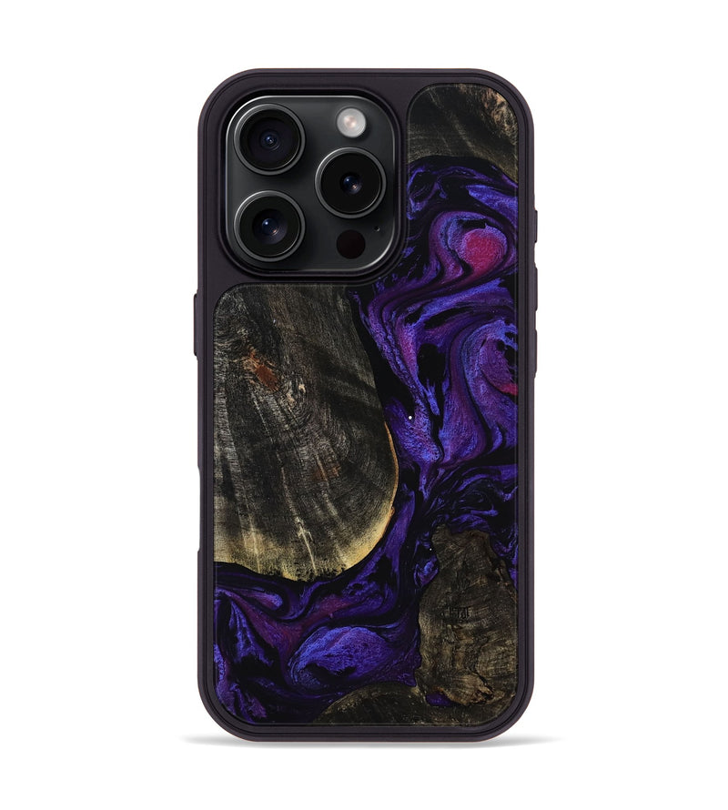 iPhone 16 Pro Wood Phone Case - Rosalee (Purple, 814801)
