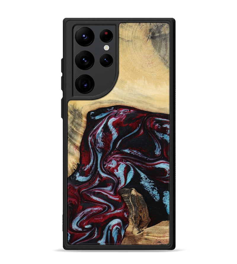 Galaxy S22 Ultra Wood Phone Case - Alonza (Red, 814802)