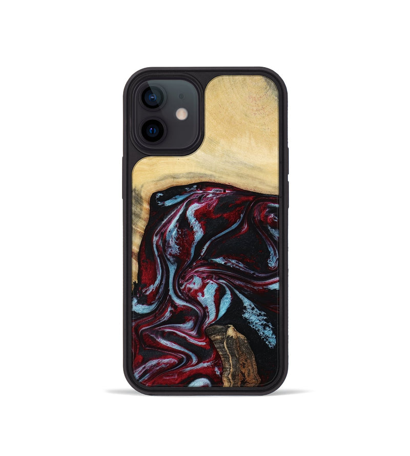 iPhone 12 mini Wood Phone Case - Alonza (Red, 814802)