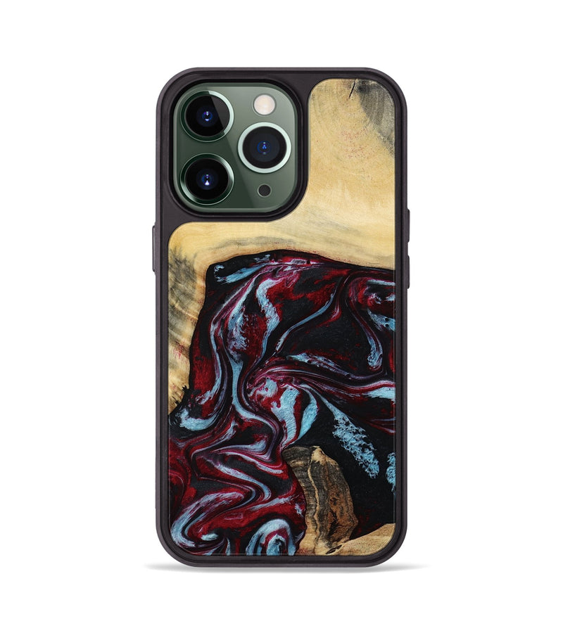 iPhone 13 Pro Wood Phone Case - Alonza (Red, 814802)