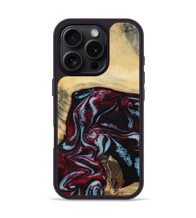 iPhone 16 Pro Wood Phone Case - Alonza (Red, 814802)