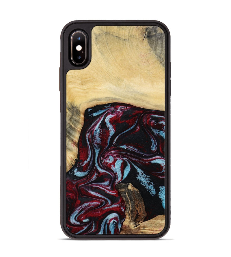 iPhone Xs Max Wood Phone Case - Alonza (Red, 814802)