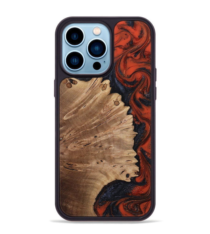 iPhone 14 Pro Max Wood Phone Case - Cordie (Red, 814803)