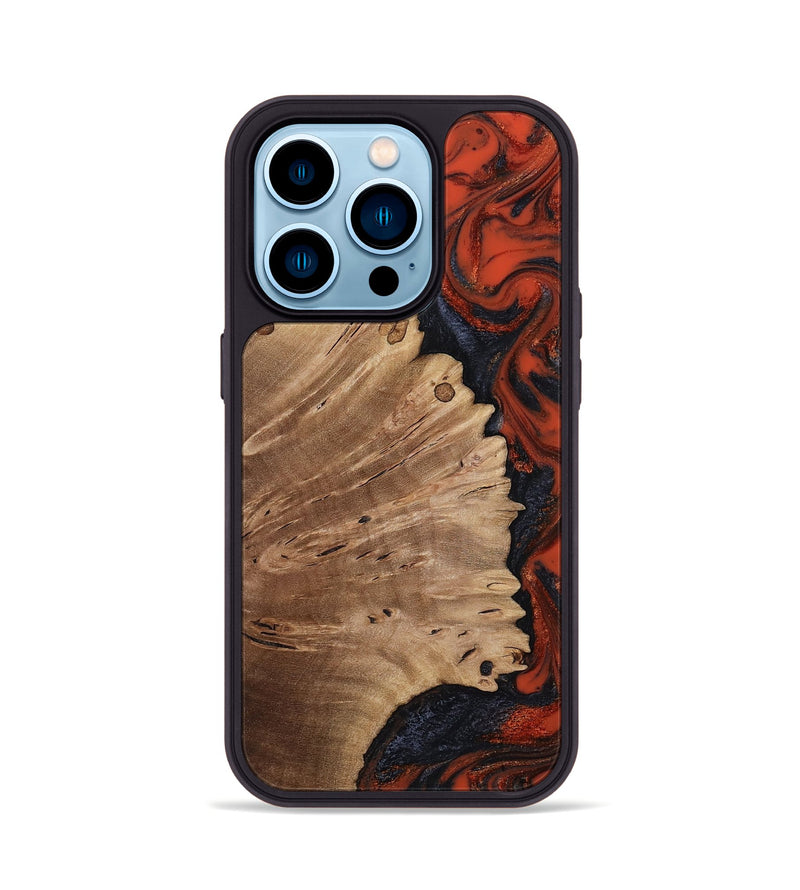 iPhone 14 Pro Wood Phone Case - Cordie (Red, 814803)