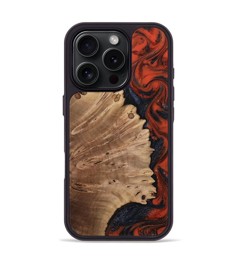 iPhone 16 Pro Wood Phone Case - Cordie (Red, 814803)