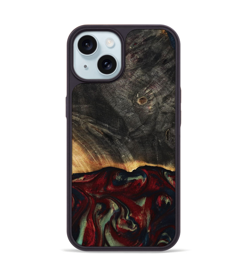iPhone 15 Wood Phone Case - Millie (Red, 814804)
