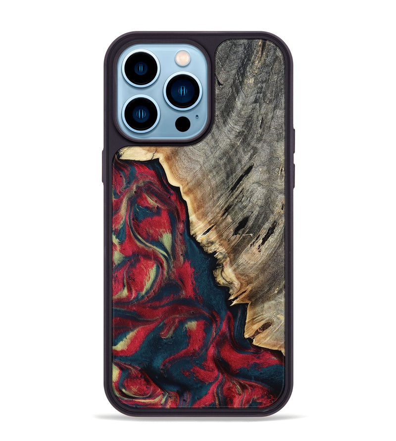 iPhone 14 Pro Max Wood Phone Case - Robyn (Red, 814805)