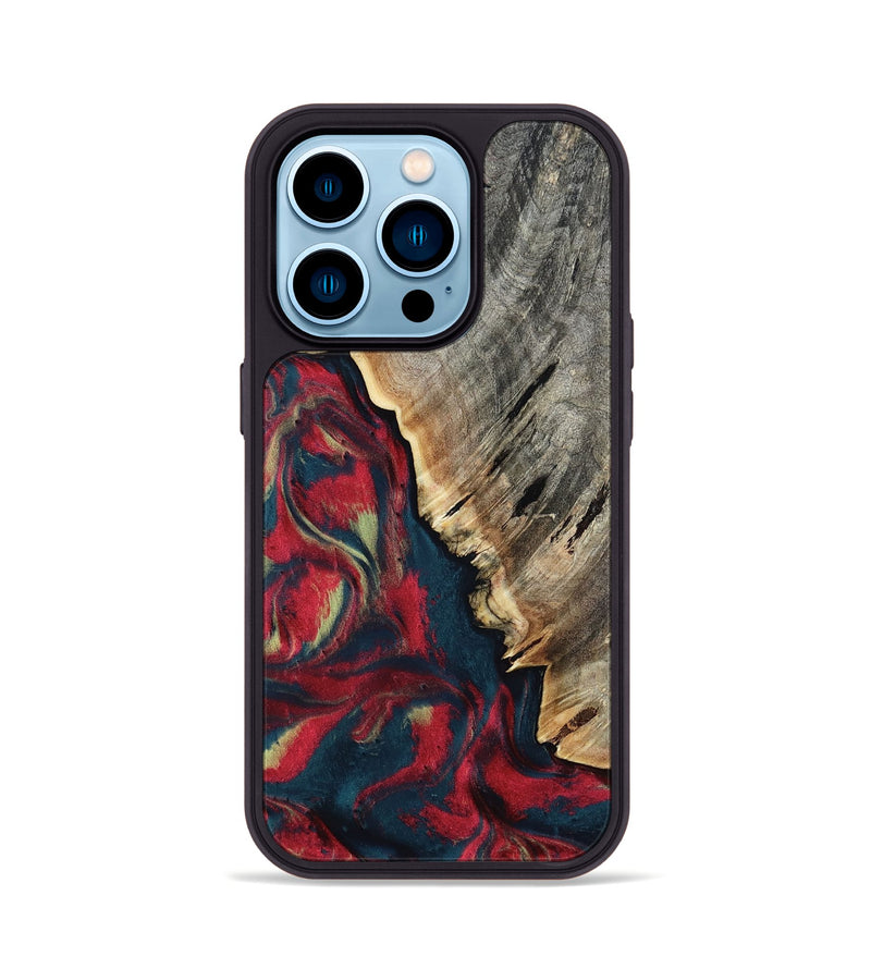 iPhone 14 Pro Wood Phone Case - Robyn (Red, 814805)