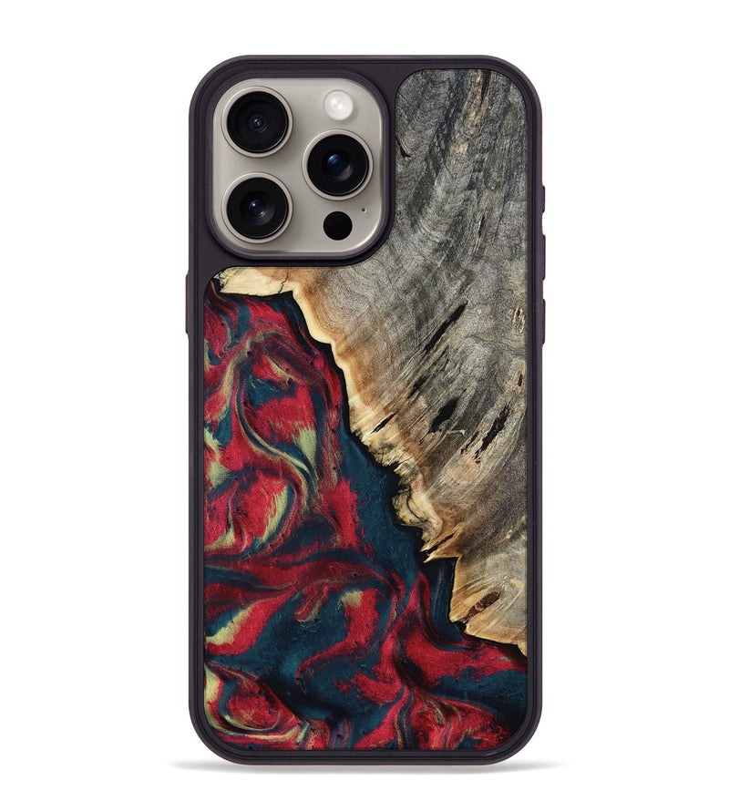 iPhone 15 Pro Max Wood Phone Case - Robyn (Red, 814805)