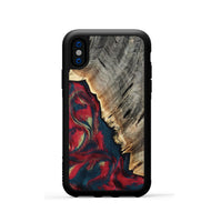 iPhone Xs Wood Phone Case - Robyn (Red, 814805)