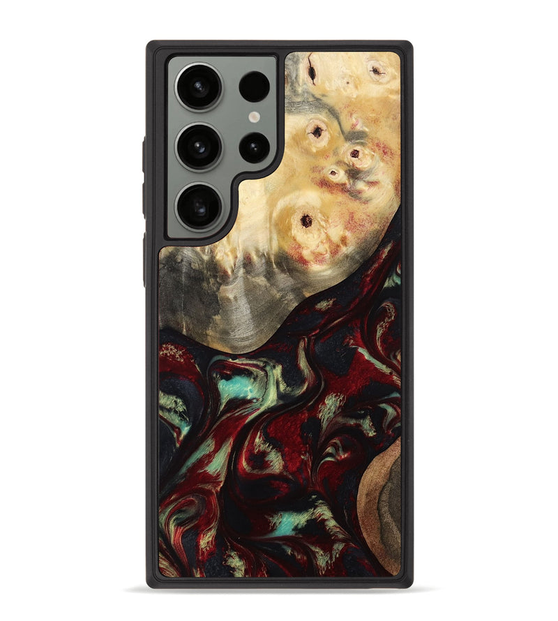 Galaxy S23 Ultra Wood Phone Case - Mariann (Red, 814806)