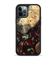 iPhone 12 Pro Max Wood Phone Case - Mariann (Red, 814806)