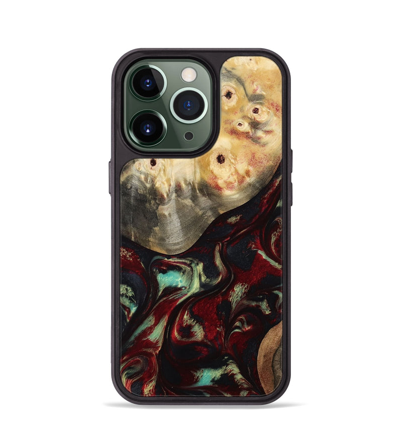 iPhone 13 Pro Wood Phone Case - Mariann (Red, 814806)