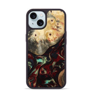 iPhone 15 Wood Phone Case - Mariann (Red, 814806)