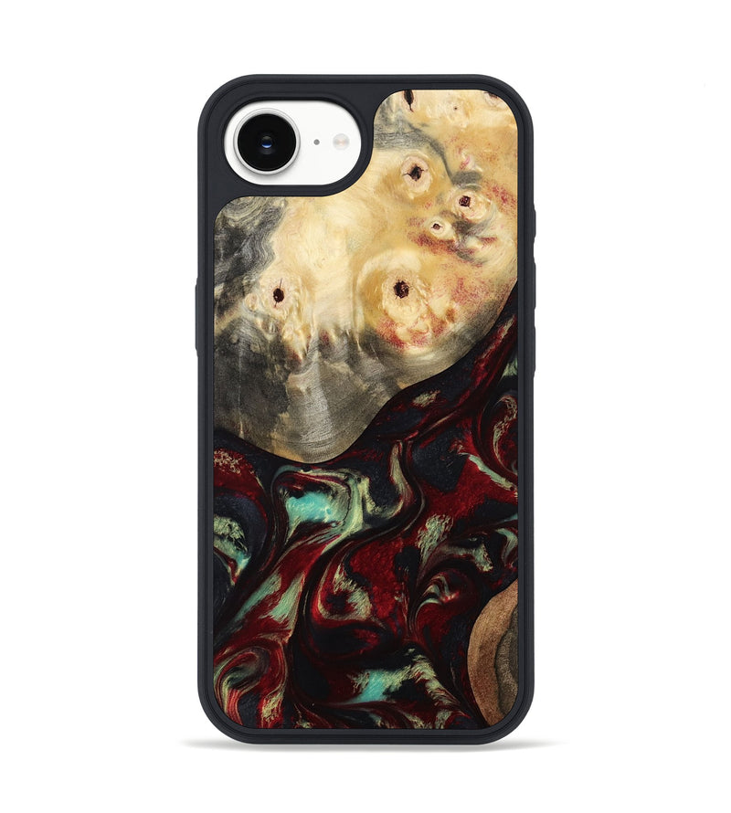 iPhone 16e Wood Phone Case - Mariann (Red, 814806)