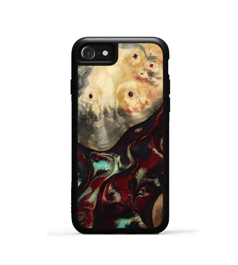 iPhone SE Wood Phone Case - Mariann (Red, 814806)