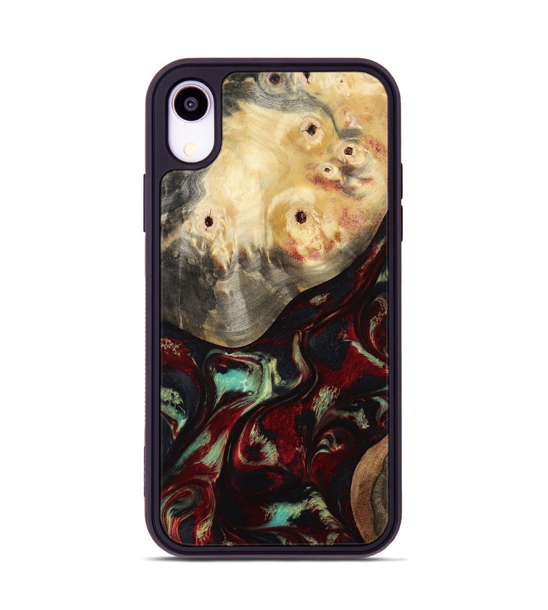 iPhone Xr Wood Phone Case - Mariann (Red, 814806)