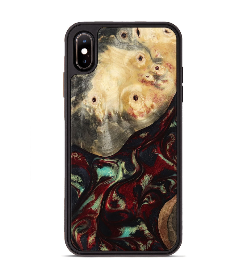 iPhone Xs Max Wood Phone Case - Mariann (Red, 814806)