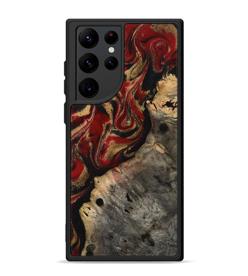Galaxy S22 Ultra Wood Phone Case - Elda (Red, 814807)