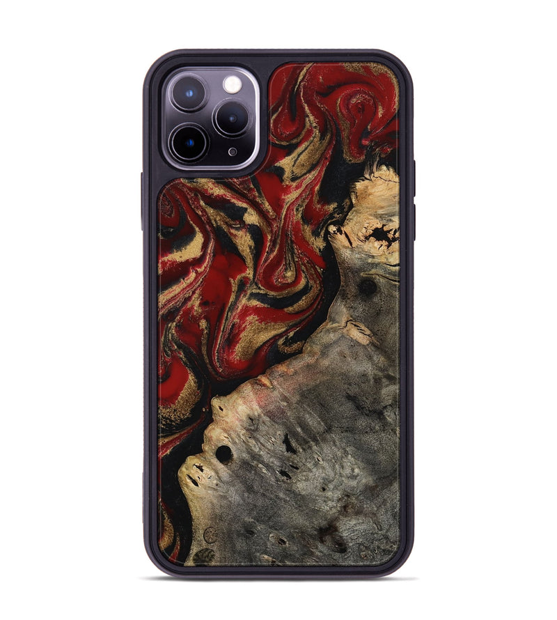 iPhone 11 Pro Max Wood Phone Case - Elda (Red, 814807)