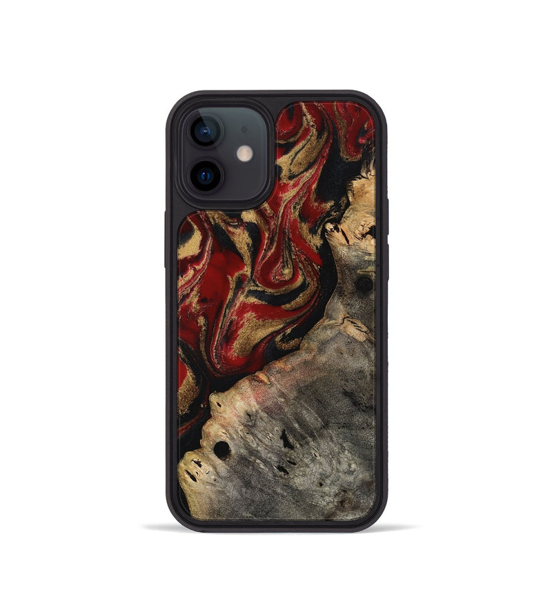 iPhone 12 mini Wood Phone Case - Elda (Red, 814807)