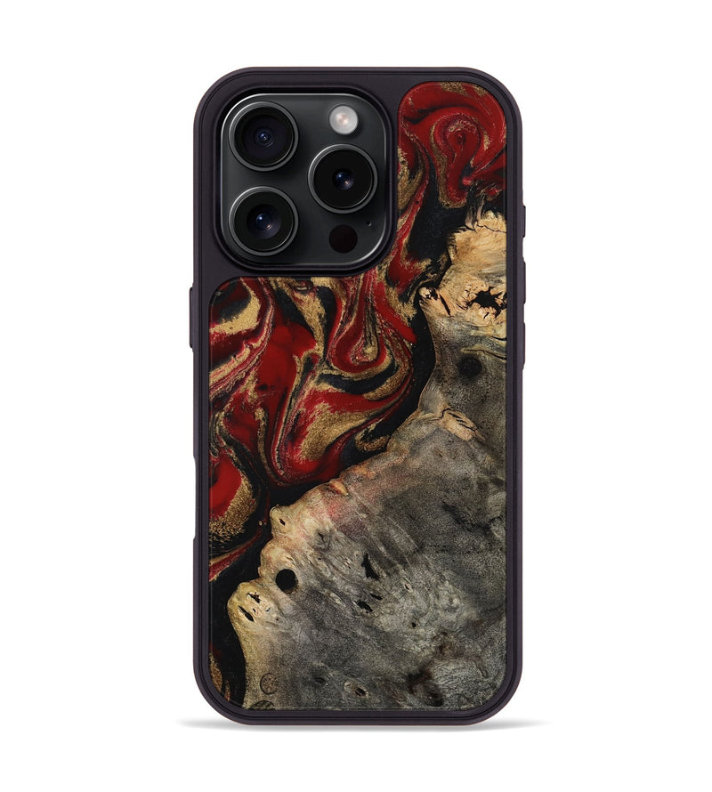 iPhone 16 Pro Wood Phone Case - Elda (Red, 814807)