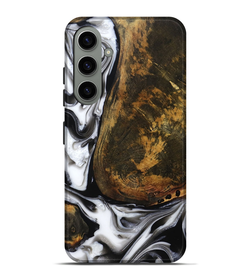 Galaxy S24 Plus Wood Live Edge Phone Case - Brown (Black & White, 814824)