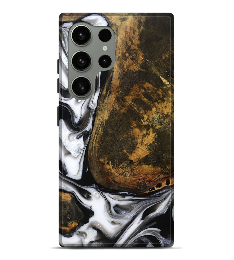 Galaxy S24 Ultra Wood Live Edge Phone Case - Brown (Black & White, 814824)