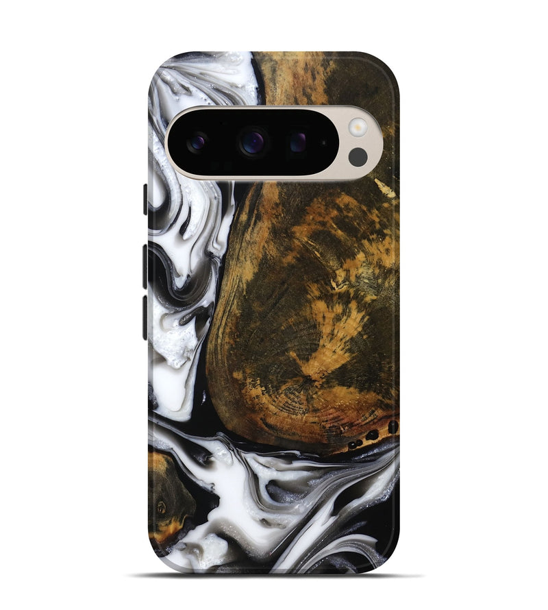 Pixel 10 Wood Live Edge Phone Case - Brown (Black & White, 814824)
