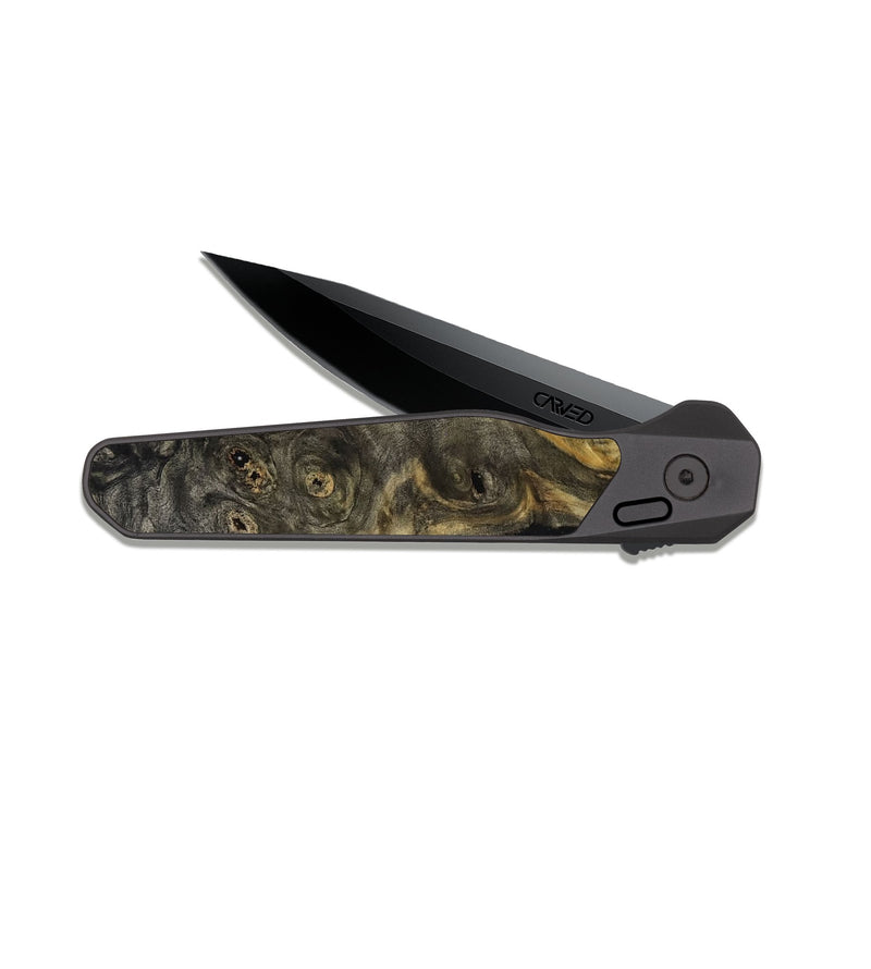 EDC Dark Slate Wood Pocket Knife - Kent (Wood Burl, 814841)