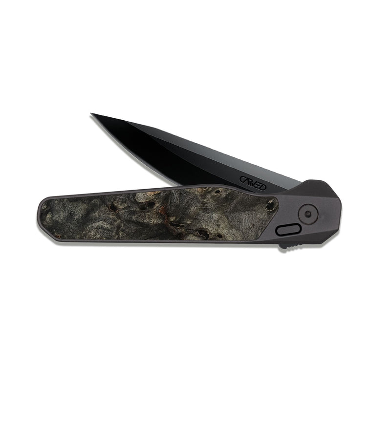 EDC Dark Slate Wood Pocket Knife - Aden (Wood Burl, 814843)